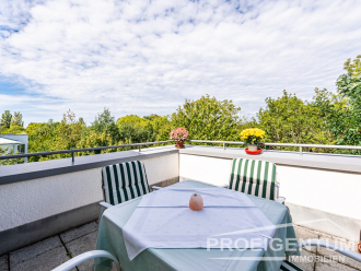 Terrasse mit Blick in den Park